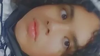 Teen sissy femboy masturbates dressed as a maid and in pantyhose until cumming