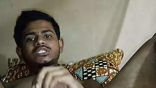 Asian boy trying to enlarge his big cock