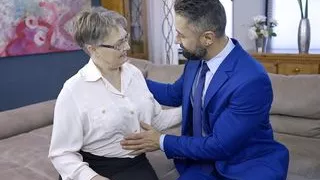 gigolo fucks sexually unsatisfied granny