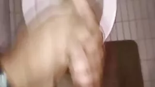 Cum in the washroom