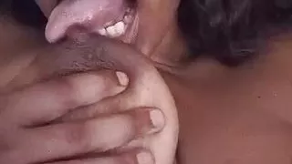 Fancyclit playing with her big bouncy boobs