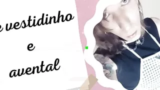 Sissy Aniya - Tgirl housewife in dress and apron