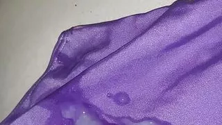 I cum on the swimsuit of the neighbor's daughter