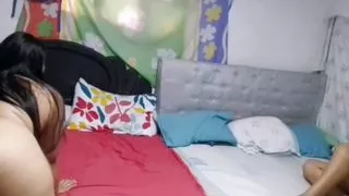 she dances sexy in front of my perverted stepmother while she touches herself and enjoys watching me