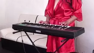 Sexy Girl Plays The Piano Erotica