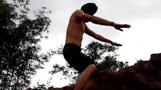 Wild fucker mask man naked first time in his village Asian union