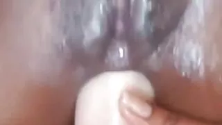 White dildo anal training