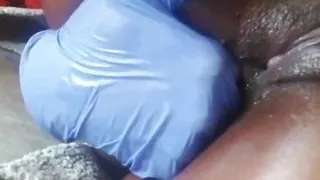 Sexy teen stretching out her ass hole