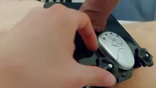 I turn the ball press down further if Tyrell is too loud for me - Post orgasm torture at the end makes him beg to stop