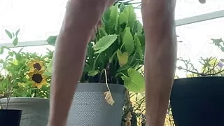 Old slave christian loucq obeys and exposes his manpussy outdoor