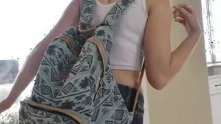 Cute Redhead Teen Surprises Her Stepdad by Tossing His Salad