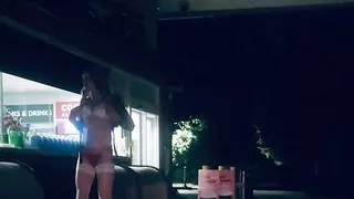 Sissy at Petrolstation