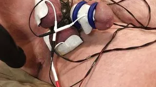 My groin twitches from the estim pulse and a big dildo in my ass. Hands free orgasm.