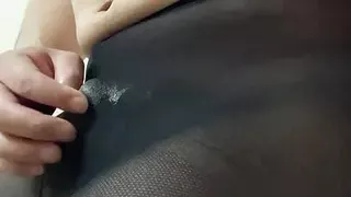 Sexy Quiet Moaning Masturbate in blackpantyhose