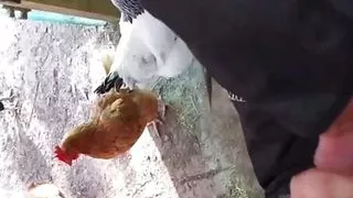 I stop a biker and get fucked in the henhouse