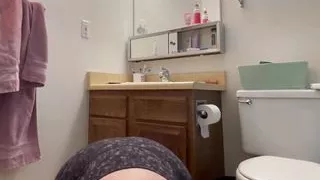 Stepmom Is in the Bathroom to Suck Your Morning Wood Blowjob on Her Knees to Wake You up V215