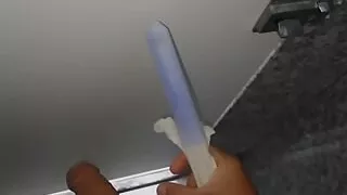 My dick got super hard after I put the broomstick in my ass.