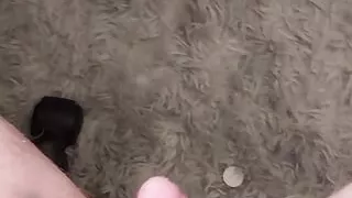 FtM fucks fist and pulls on enormous pumped clit dick