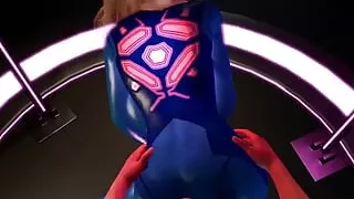 Samus Throws Her Perfect Suited Ass Back On a Big Cock