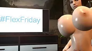 Trishka Bounces Her Huge Tits Like Balloons