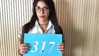 Sexy chatty Spanish babe loves hard cock