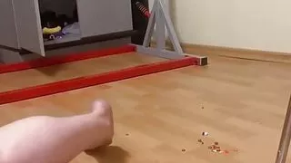 Clamps, Deepthroat, Licking Saliva From Flor to Cum