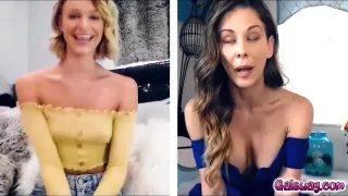 Cherie And Emma Sensual Striptease During Video Call