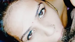 Latika sucking full hard and she's take full cock in mouth