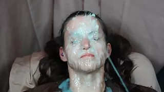 FAKE BukkakeHomemade facial. IF YOU DONT LIKE FAKE CUM WATCH SOMETHING ELSE!!! NOBODY WANTS YOUR NEGATIVITY IN OUR COMMENTS
