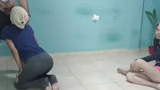 stepdad fucks his stepdaughter while doing yoga