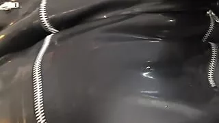 Findom and SPH verbal humiliation and close up cock worship in latex PREVIEW