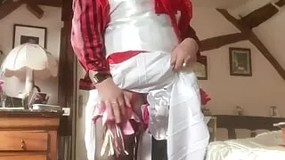 In boniche outfit with a long white skirt