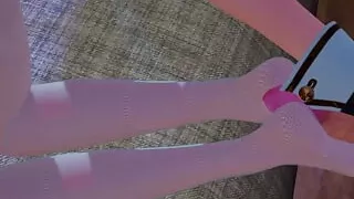 Hentai bunnies give footjob in threesome - 3D Porn