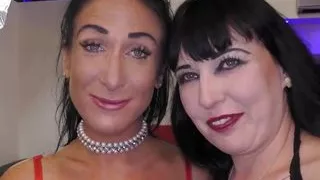 Sexy uk milfs enjoy a gangbang fuck party