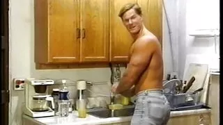 Two sexy ass babes in black spandex such pussy and gets fucked by dong on floor