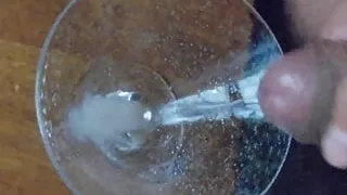 Sperm martini freshly whipped and brewed