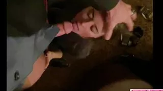 Real amateur slutty blonde gives blowjob in hotel