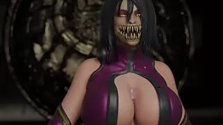 Mileena Sucks a Cock and Rubs It Between Her Huge Tits
