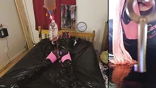 Sissy Maid CBT Self Bondage Torture