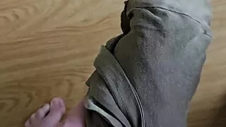 Realistic, homemade pocket pussy fucking and fast cumming