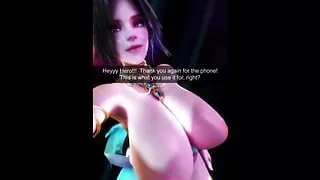 Hot Elf Girl Uses a Smartphone to Record Herslef Running With Her Massive Tits Out