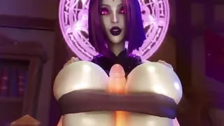 POV Raven Uses Her Sorcery to Keep Your Cock Trapped Between Her Huge Tits