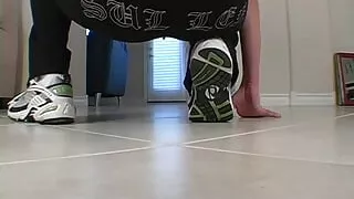 Smoking teen teases the camera