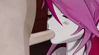 Rosaria From Genshin Impact Takes a Big Cock Down Her Throat