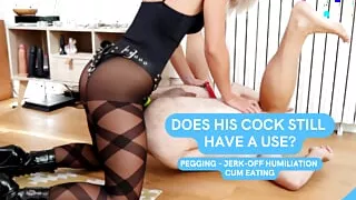 Is his cock still useful? Spoiler: Pegging 1 - Cock 0 - Mistress Julia Femdom