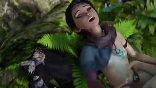 Mature Kena Takes a Big Cock in the Forest