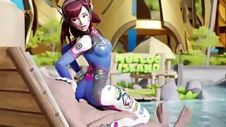 Dva Rubs Her Tight Ass on a Big Cock and Makes Him Cum