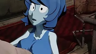 Lapis Lauzi Gives a Big Cock a Tit Job and Takes Cum to the Face