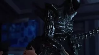 The Big-Tit Babe Version of the Alien Rides Cowgirl Until She Cums