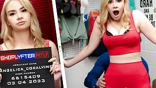 Angelica Coralvine Avoids Serious Consequences By Gagging On The Officer's Cock - Shoplyfter Mylf